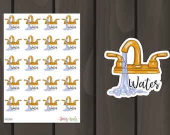 Water Bill Stickers - Utility Bill Stickers - Money Stickers - Financial Stickers - Typography Stickers - Script Stickers - Icon Stickers