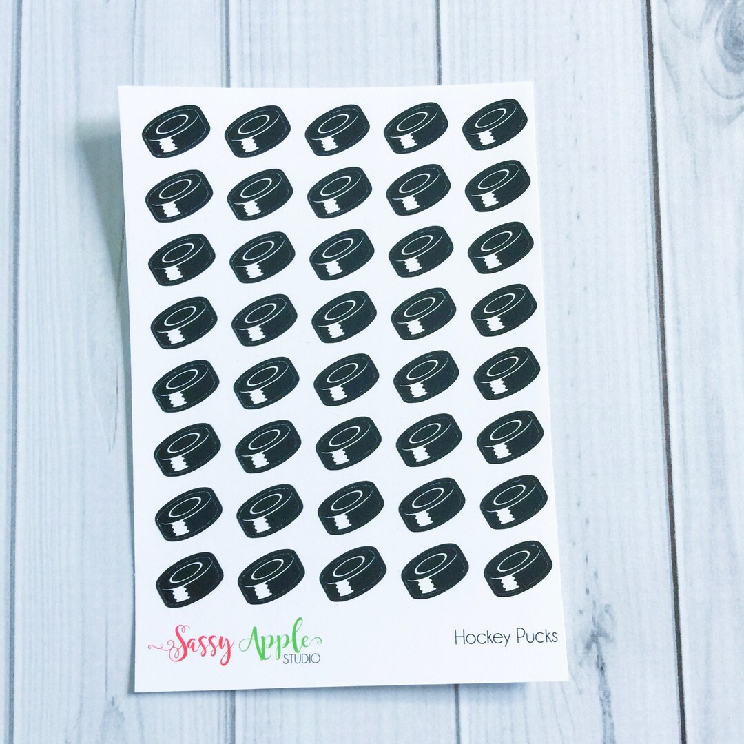 Hockey Stickers Hockey Puck Stickers Sports Stickers Etsy