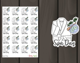 Spa Day Stickers - Self Care Stickers - Massage Stickers - Typography Stickers - Script Stickers - Icon Stickers