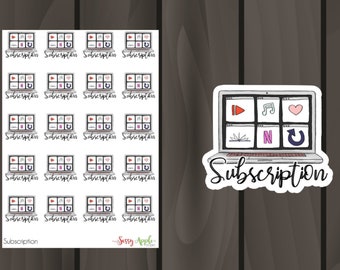 Subscription Payment Stickers - Money Stickers - Financial Stickers - Typography Stickers - Script Stickers - Icon Stickers