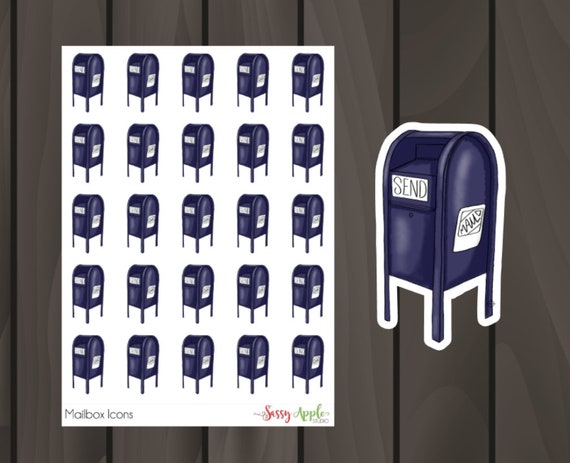 Script Stickers Icon Stickers Post Office Stickers Mailbox Stickers Typography Stickers