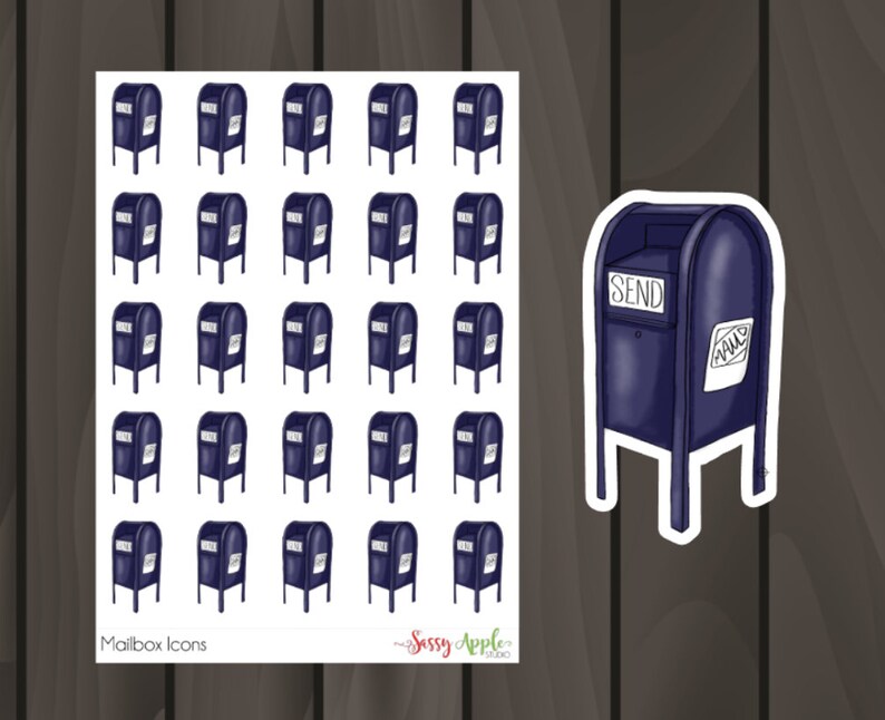 Script Stickers Icon Stickers Post Office Stickers Mailbox Stickers Typography Stickers