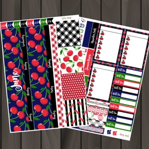 June Monthly View Sticker Kit Summer Monthly Kit Cherry Monthly Kit Chose your month image 1