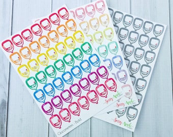 Blood Sugar Tracker Planner Stickers - Glucometer Stickers