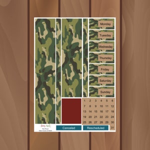 The Proud Military Service Weekly Sticker Kit Memorial Day Weekly Sticker Kit Patriotic Weekly Sticker Kit Vertical Kit image 4