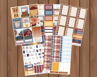 Fall on the Farm - Weekly Sticker Kit - Vertical Sticker Kit