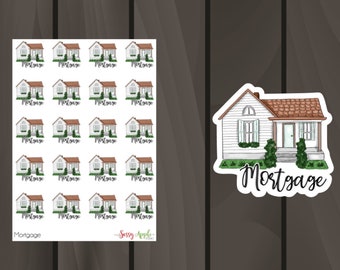 Mortgage Stickers - House Stickers - Bill Pay Stickers  - Icon Stickers - Typography Stickers - Script Stickers