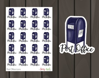Post Office Stickers - Mailbox Stickers  - Icon Stickers - Typography Stickers - Script Stickers