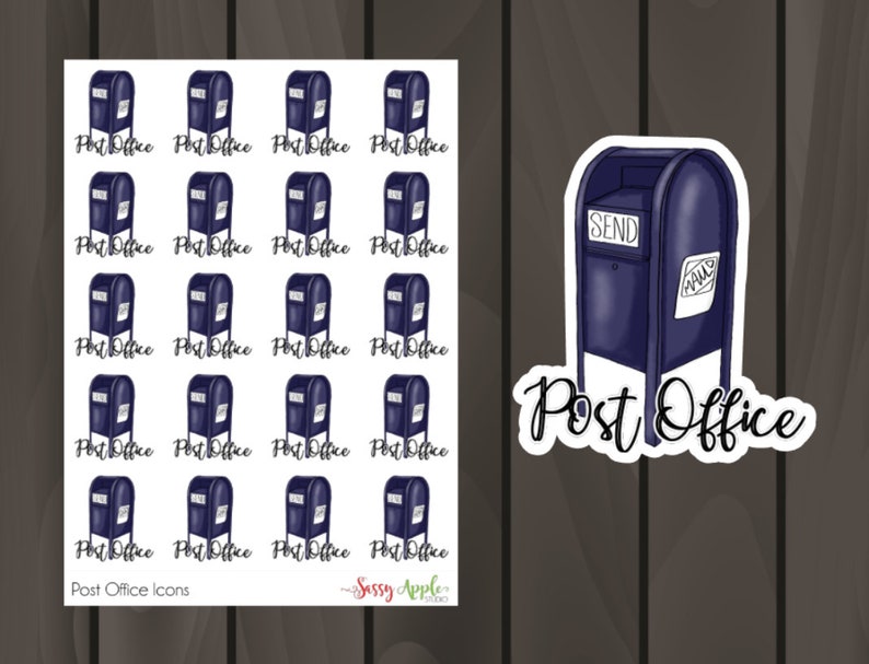 Script Stickers Icon Stickers Post Office Stickers Mailbox Stickers Typography Stickers