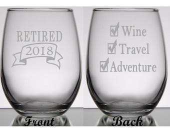 Retirement Gifts for Women, Retirement Gift for Man, Retirement Wine Glass, Boss Retirement Gift, Retirement Gift Idea, Retirement Party