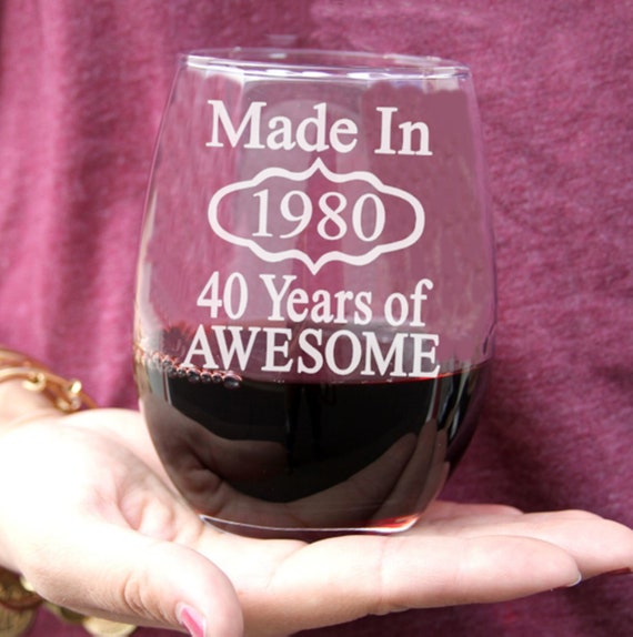 Awesome Since 1970 50th Birthday Funny Gift Wine Glass