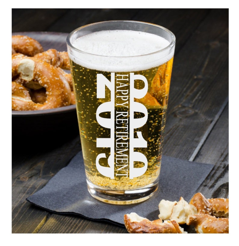 Retirement Gift for Man Retirement Beer Glass Happy Etsy
