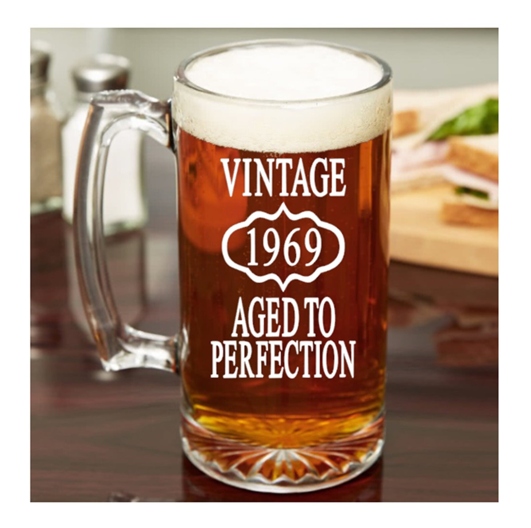 50th Birthday Gift Beer Mug Wine Glass Whiskey Glass or Wine Etsy