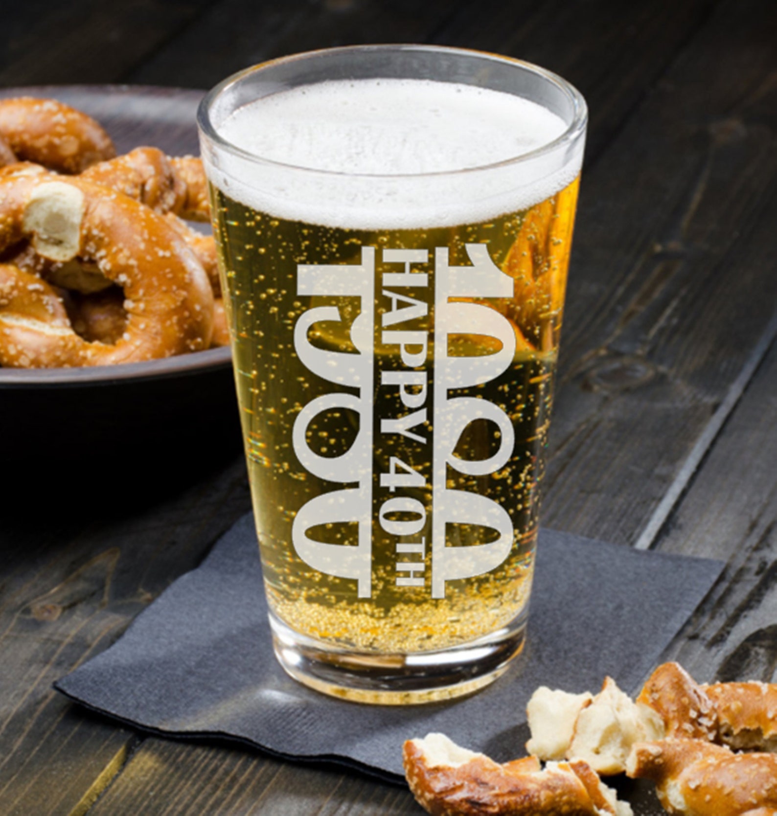 40th Birthday Beer Mug or Pint Glass 40th Birthday Gift for Etsy