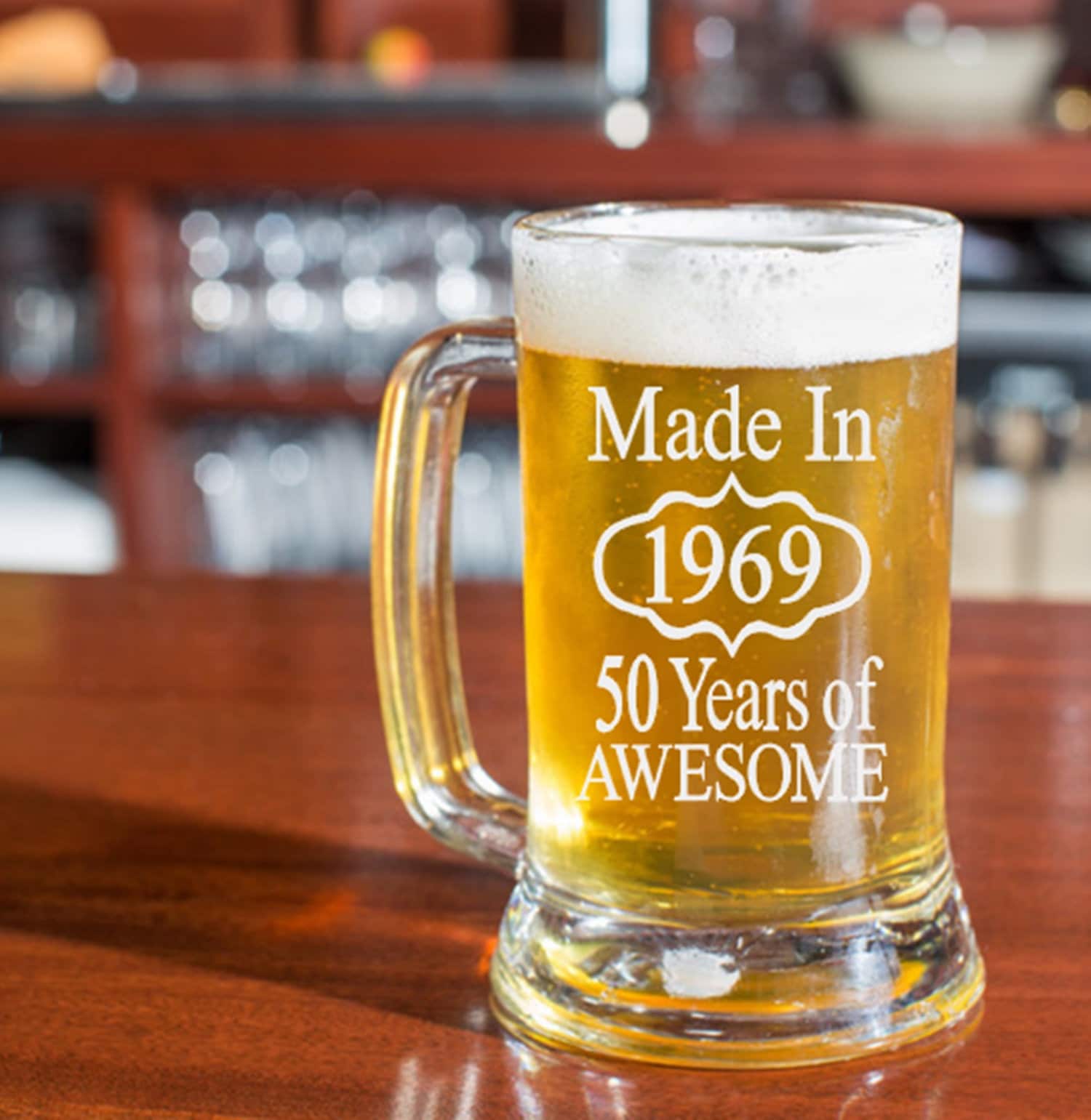 50th Birthday for Men Birthday Beer Mug 50th Party Favors Etsy