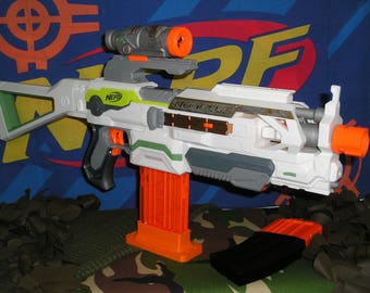 nerf alpha trooper modified orange mod works etsy