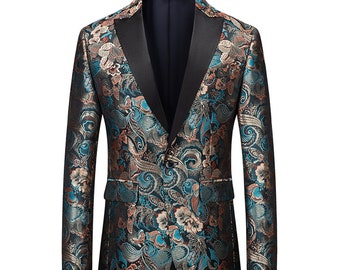 African Men Suit Made for the Classic Man, With Elegant Gold Appliqué ...