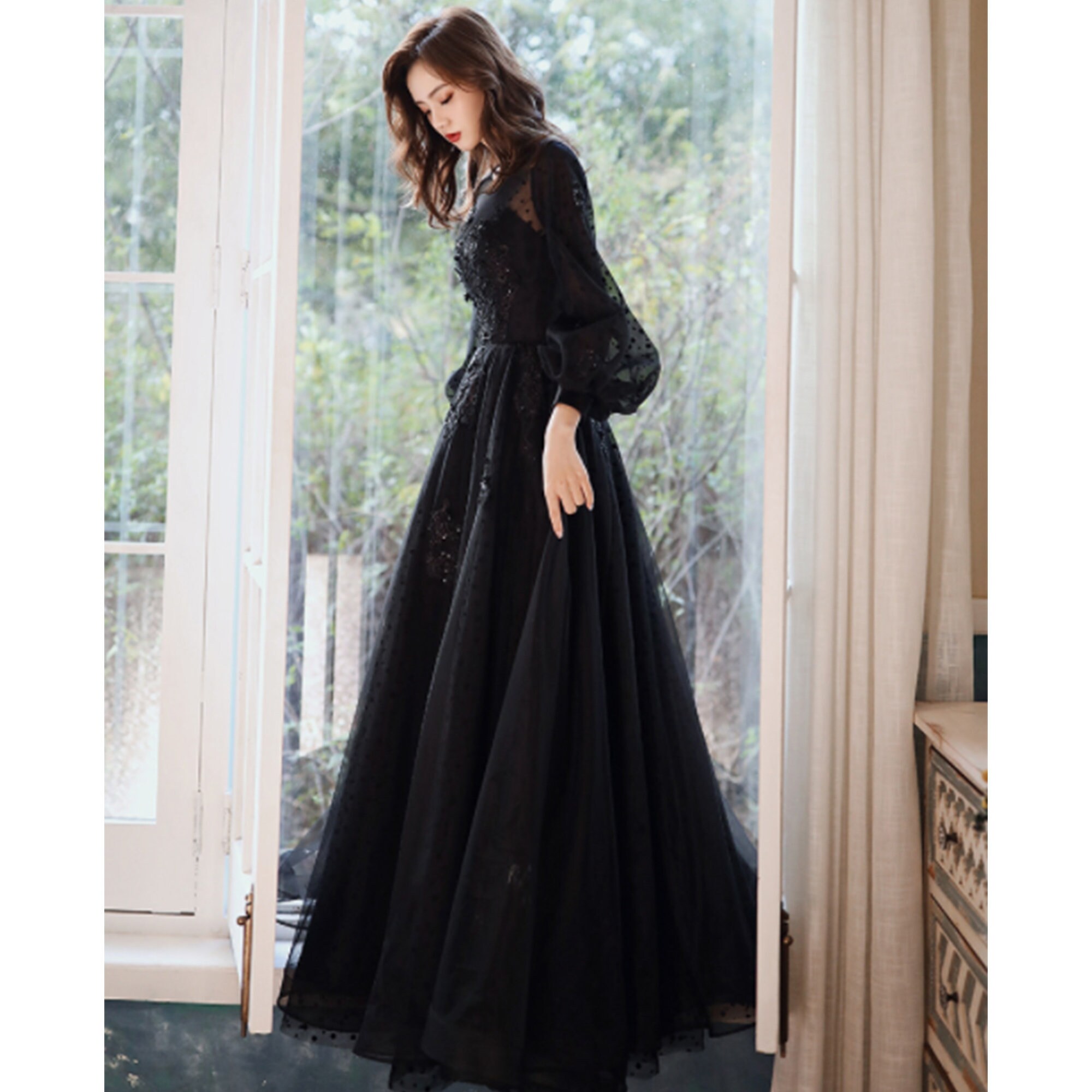 Evening Gown With Sleeves - Etsy