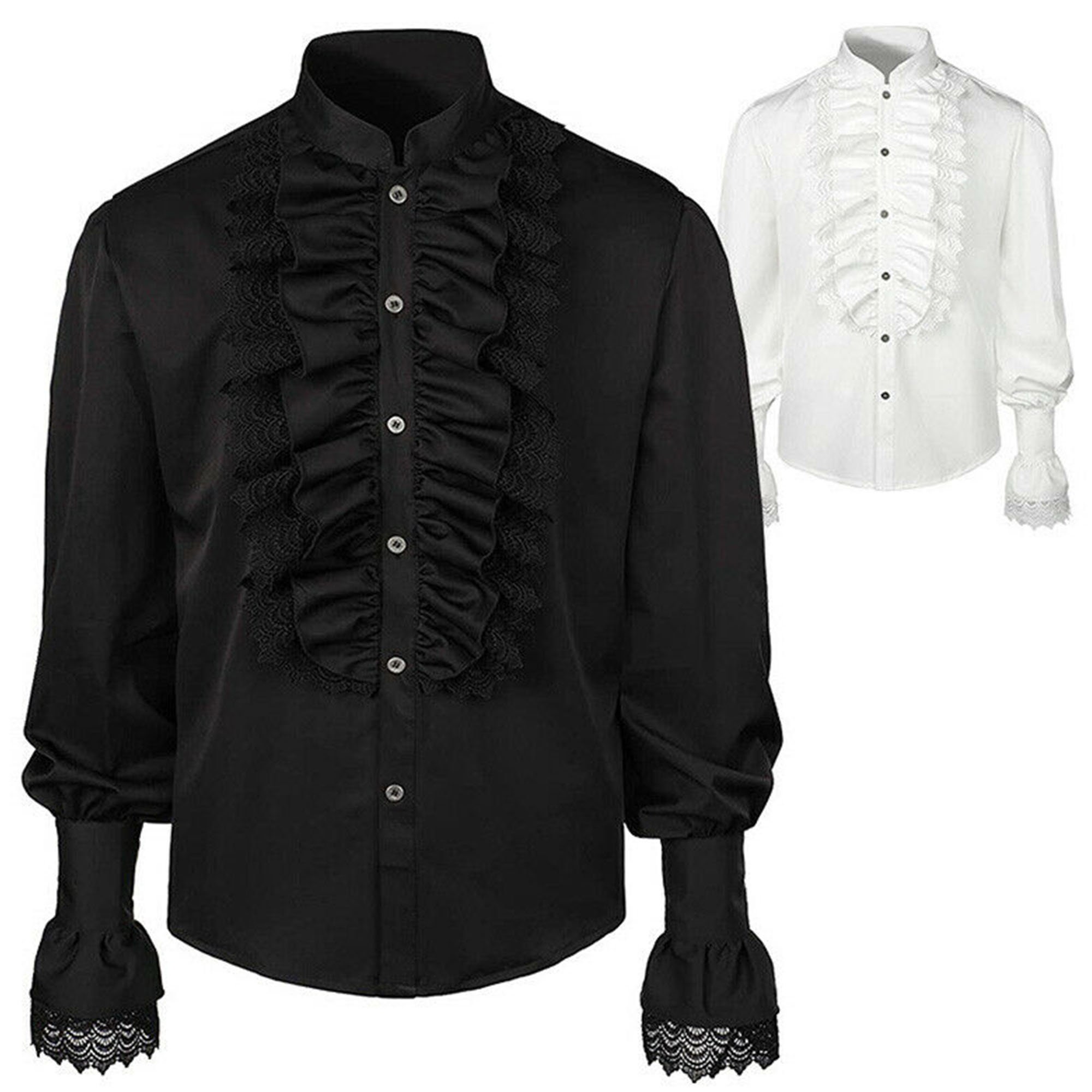 Men Puff Long Sleeve Vampire Shirt 