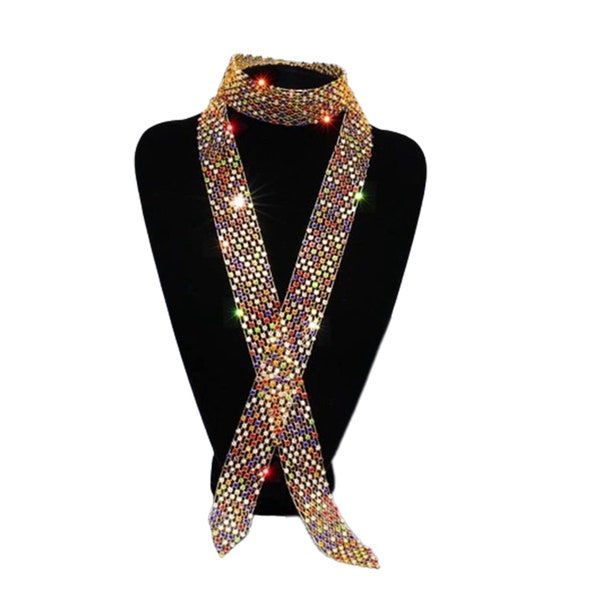 rhinestone necktie