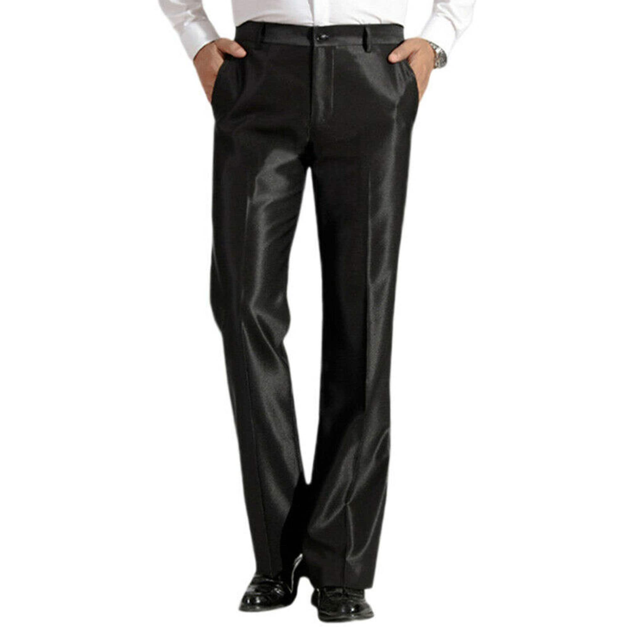 Mens flared shop suit trousers