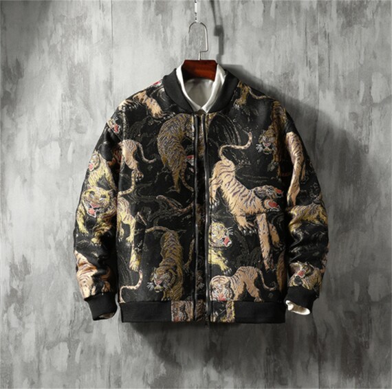 Men Embroidered Bomber Jacket 