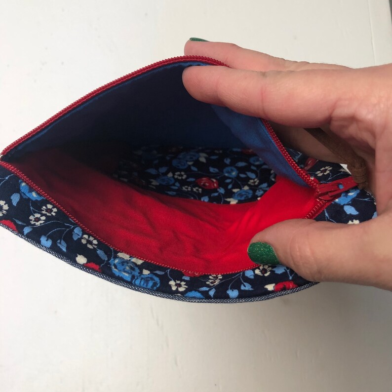 Foldover Zipper Pouch Change Purse Coin purse Small Foldover Clutch Zipper Pouch