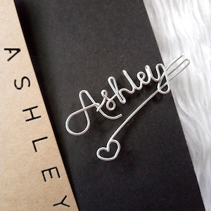 Marcador de Páginas Personalizado em Arame com Nome, Presente Ideal para Clube do Livro