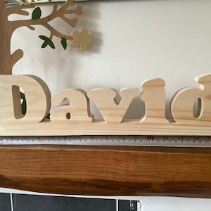 Wooden FreeStanding Name/Sign  Handcrafted  Pine Wood  Any Name or Number or Date