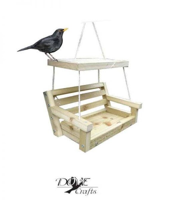 Garden Bench Novelty Hanging Bird Feeder Etsy