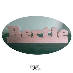 Handcrafted Pine Wood Name Sign: Freestanding Personalized Word Art