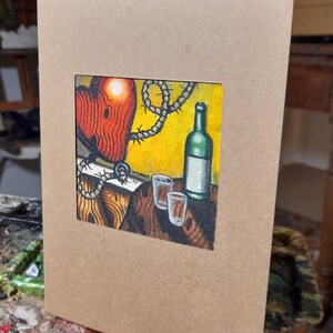 Valentinskarten - Original Aquarellmalerei in einer Karte