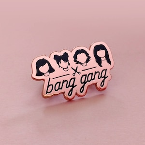 Bang Gang Hard Enamel Rose Gold Pin - Etsy