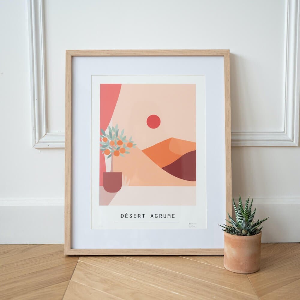 Affiche Désert Agrume