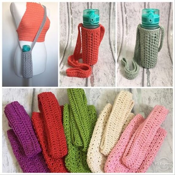 crochet water bottle bag