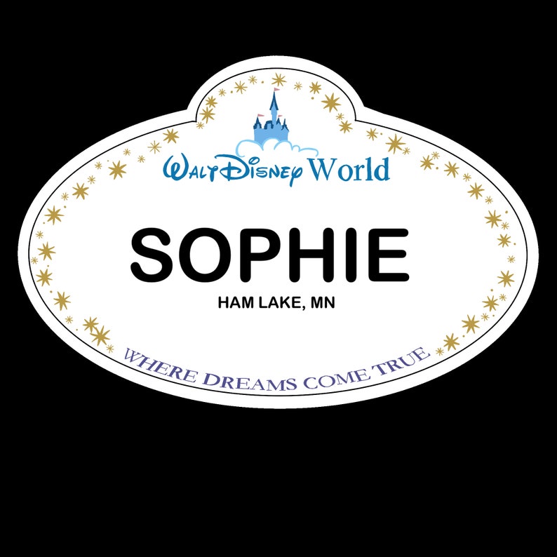CUSTOM Disney Cast Member Name Tag Waterproof Sticker Etsy custom-disney-cast-member-name-tag-waterproof-sticker-etsy
