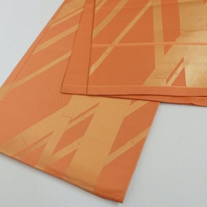 Gold Bamboo Motif - Fukuro Obi - Kimono Obi Sash - Silk - Vintage Wear - Kimono Accessories