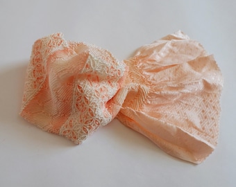 Shibori Hand- Tie Dye Obiage - Beautiful Pastel Colors - Silk Obiage - Authentic Kimono Accessories - Vintage Wear