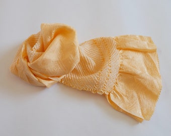 Shibori Hand-Tie Dye Obiage - Silk Obiage - Authentic Kimono Accessories - Vintage Wear