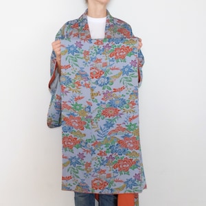 Floral Kimono - Blue Kimono - Vintage Kimono - Authentic Japanese Wear