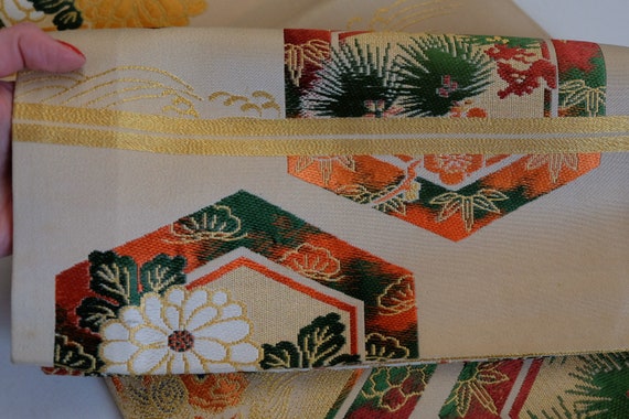 Stunning Two Side Pattern Obi - Traditional Japan… - image 8