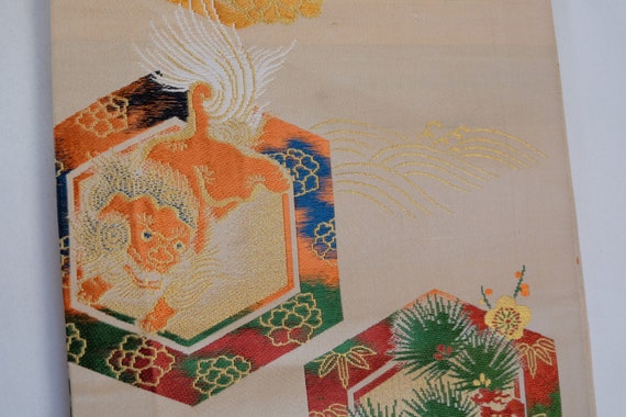 Stunning Two Side Pattern Obi - Traditional Japan… - image 9