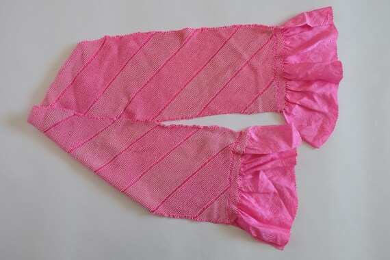 Gorgeous Shibori Obiage - Hand Tie-Dye - Pink Obi… - image 6