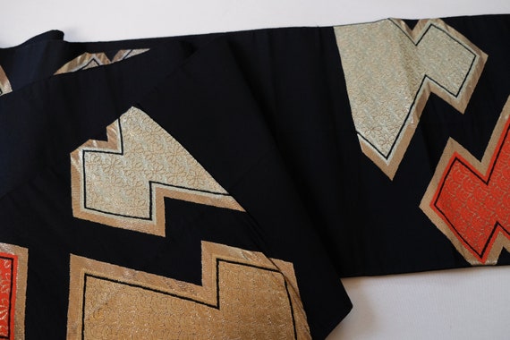 Ceinture Kimono Japonaise Vintage Fukuro Obi En Soie Traditionnelle - KIKUNOJOH