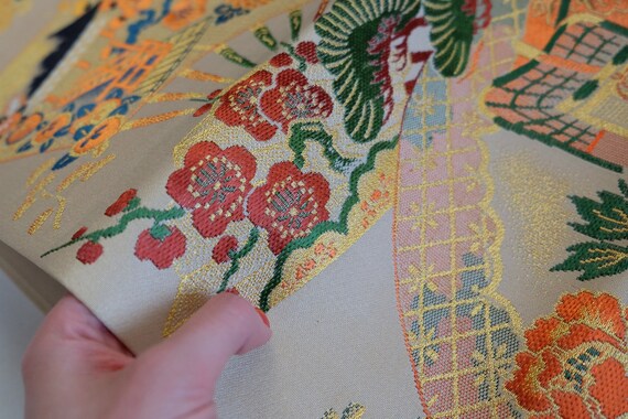 Stunning Two Side Pattern Obi - Traditional Japan… - image 6