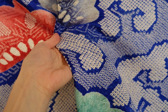 Stunning Shibori Furisode - Hand Tie-Dye - Pine T… - image 5
