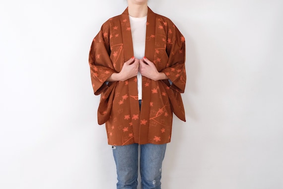 Brownish Red Brick Haori - Vintage - Haori Kimono… - image 4