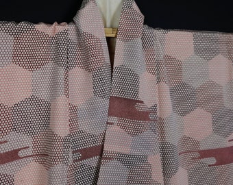 Japanese Kimono with Symmetric Pattern - Vintage Clothing from Japan - Authentic Kimono - Kimono for Women