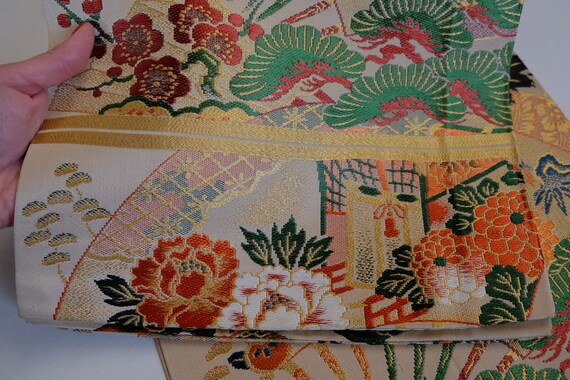 Stunning Two Side Pattern Obi - Traditional Japan… - image 3