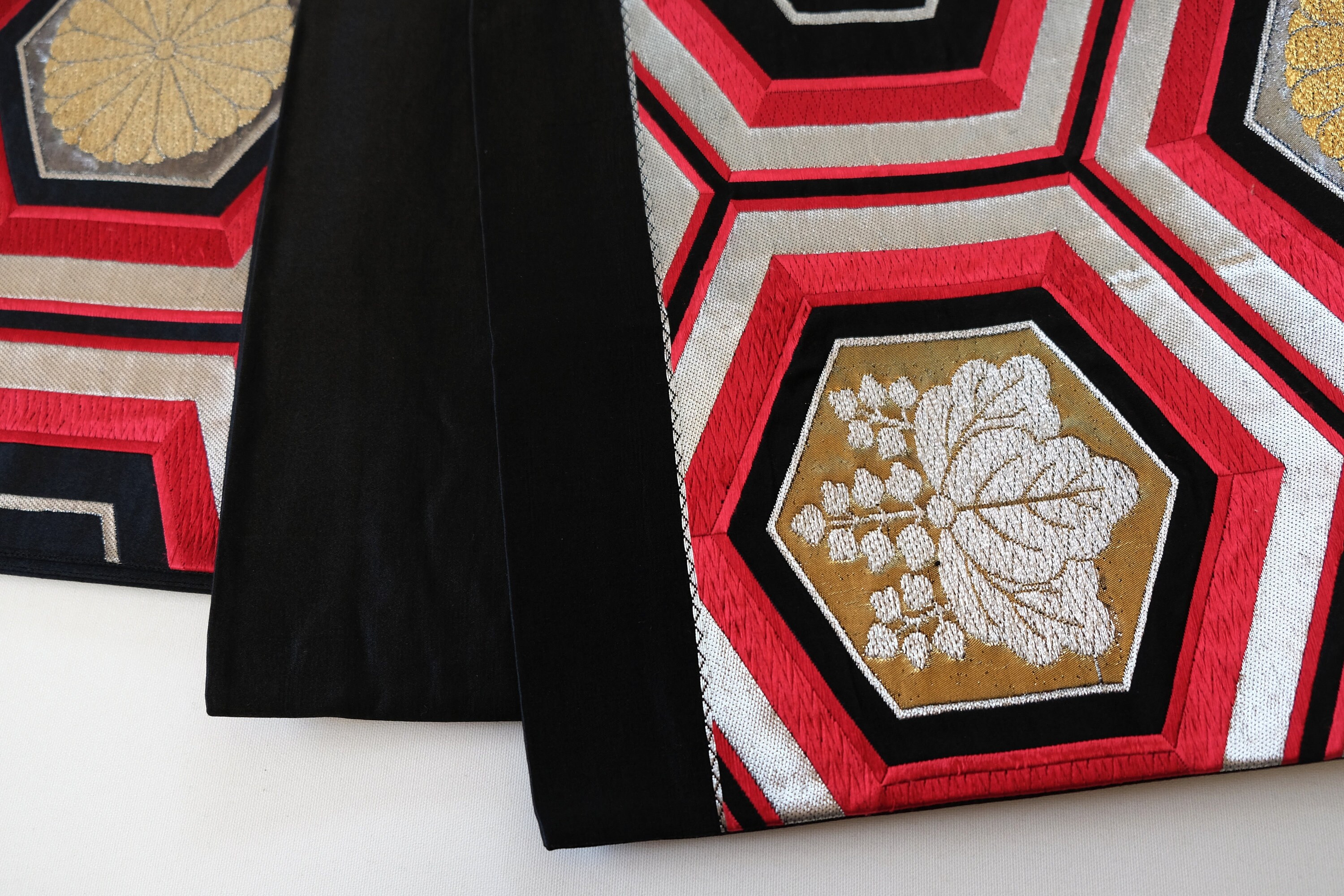Formal Obi Sash - Symmetric Pattern - Fukuro Obi - Kimono Belt  display picture 1